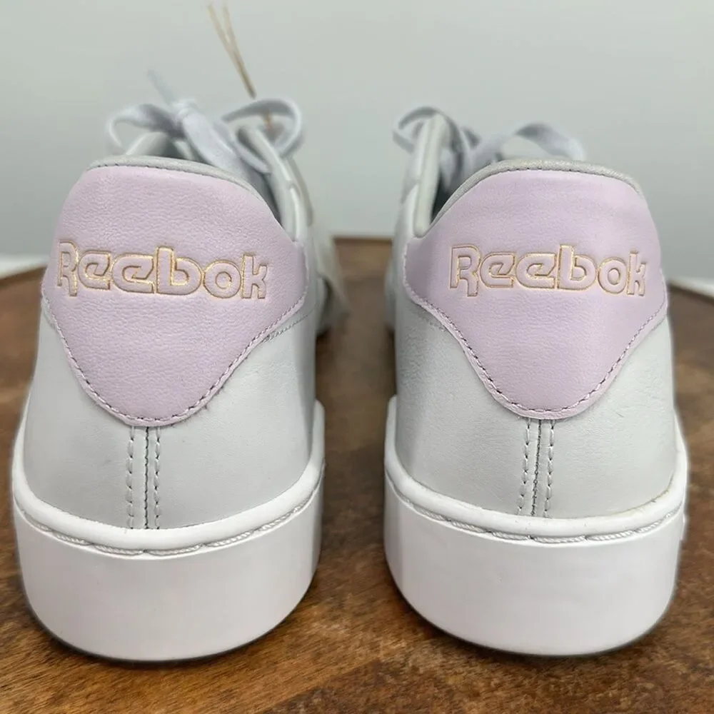 Reebok Shoes W 10.5 Club C Clean White Pink Tennis Pickleball Court Sneakers 80s